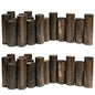 Wood Garden Edging, Natural Wooden Solid Log Fence Border Decorative for Flower Bed Barriers and Landscape Fencing, 6.9 in H x 3.0 ft L, 1.9 in Diameter (2PACK)