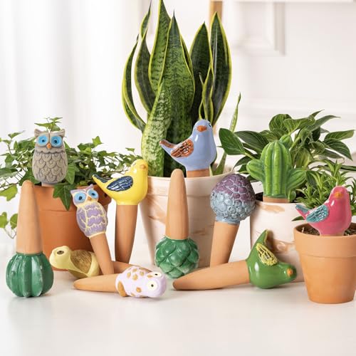 SURE YUESI 4PCS Self Watering Globes, Automatic Terracotta Watering Bulbs - Watering Spikes, Vacation Plant Watering Devices System, Plant Watering Globes for Indoor and Outdoor Plants - Cactus - color: Cactus