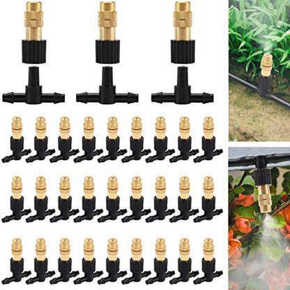40Pcs Three-Way Atomizing Nozzle Micro Spray Drip Irrigation Mister Emitter - color: 40pcs