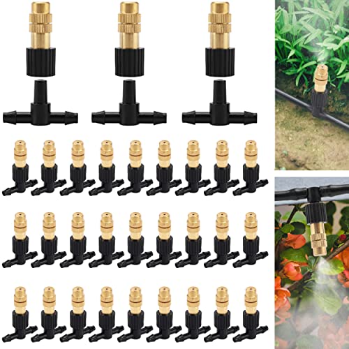 40Pcs Three-Way Atomizing Nozzle Micro Spray Drip Irrigation Mister Emitter - color: 40pcs