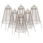 Set of Six Panacea 83280 Rustic Wire Garden Cloches, 20" H Each