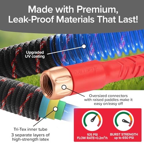 Pocket Hose Ballistic 75 FT Expandable Garden Hose, No-Kink, As Seen on TV - size: 75 FT