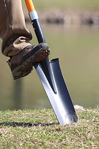 Ashman Drain Spade Shovel (Pack of 6) - 48-Inch Long D Handle Spade - Heavy Duty Handle with Thick Metal Blade - Premium Quality Orange Multi Purpose Shovel. - size: 6 Pack, style: Drain Spade Shovel