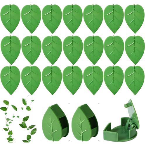Plant Wall Clips, Plant Climbing Wall Fixture Clips, Wall Vines Fixing Clips with adhesive Stickers, Self-Adhesive Plant Fixer for Vine Support and Indoor Outdoor Decoration 20PCS