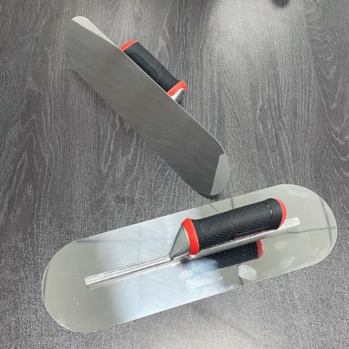 2 Pieces Pool Trowel, Stainless Steel Flat Finishing Trowel Set - size: Pool Trowel, 2 Pack