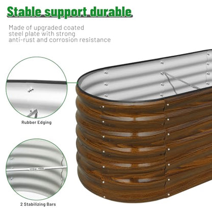 SnugNiture Galvanized Steel Raised Garden Bed Kit - 2 Pack 4x2x2 ft Metal Planter Box for Vegetables, Flowers, Herbs | Easy Assembly, Open Bottom Design for Optimal Drainage - size: 4x2x2ft(2 Pack)