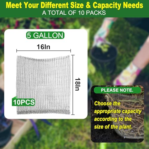 10 Pack Go-pher Baskets 5 Gallon, Stainless Steel Metal Wire Mesh Baskets