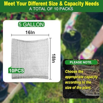 10 Pack Go-pher Baskets 5 Gallon, Stainless Steel Metal Wire Mesh Baskets