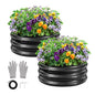GreatBuddy 2x2x1 ft Round Galvanized Raised Bed, Easy-Assembly Raised Garden Bed with Anti-Cut Gloves & Tools, Rust-Proof Garden Bed for Outdoor, Vegetables, Herbs, Small Trees, Black - color: Black 2 Pack