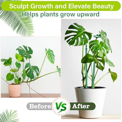 Extendable Monstera Plant Stakes, Support Sticks with Clips 3 Pack - size: 42.3Inches3PCS
