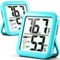 Antonki 2 Pack Room Thermometer Indoor Hygrometer - color: 2 Pcs* Clear Blue