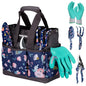 WORKPRO 5-Piece Aluminum Garden Tool Set, Heavy Duty - style: Blue insect with bag