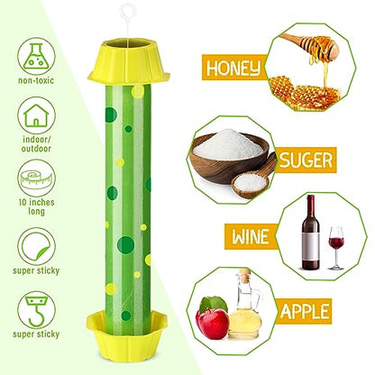 Qualirey 12 Pcs Sticky Fly Trap Fly Stick with Hook, Stylish Style - style: Stylish Style