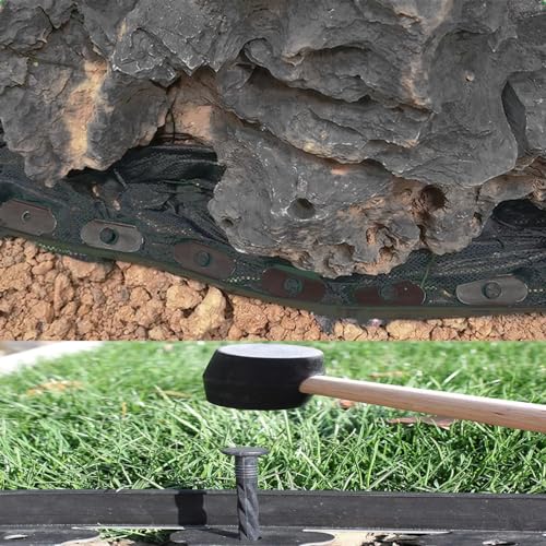 Garden Landscape Edging - 60 FT Black, 60 Spikes, 2 Inch Tall - size: 60ft edging