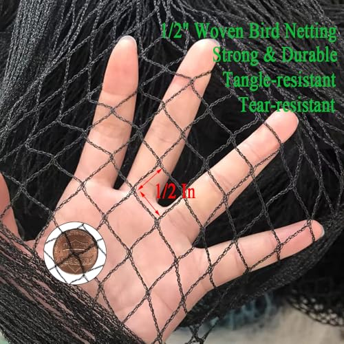 20x40 FT Bird Netting, 1/2" Mesh, Heavy Duty Garden Netting - size: 20x40FT-1/2inch