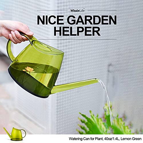 Small Indoor Plant Watering Can Long Spout 1.4L Green Lemon - color: Green Lemon