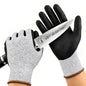 Level 5 Cut Resistant Work Gloves, Sandy Nitrile Grip, 1 Pair - color: Large(brown)