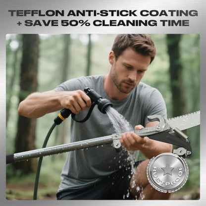 FLORA GUARD 16.5 FT Pole Saw with SK5 Blade, 4-Pulley System