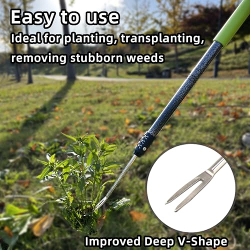 Weed Puller Tool,48" Long Handle Weeder Puller Tool with Soft Grip
