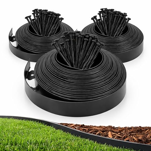 Gardzen 1.5" x100' Landscape Edging Kit with 120 Spikes - size: 100ft