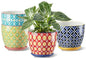 Metahom 5.8 Inch Ceramic Plant Pots, Colorful Flower Pots Set of 4 - size: 5.8 inch
