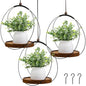 Threehoney 3 Pack 7.9'' Hanging Planter for Indoor Plants, Plant Hangers - size: 7.9''