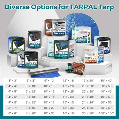 TARPAL 3'x3'（5pack） Semi Clear Tarp with Grommets Greenhouse Cover 7.5mil - color: Semi Clear White, size: 3x3ft(5pack)-Finished size