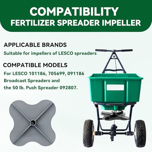 Fertilizer Spreader Impeller for Lesco 030317 101186, 705699, 091186 Spreader Replacement