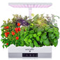 SereneLife Smart Indoor Garden - Hydroponic Herb Garden with 4000K Grow Lights Panel, Control Panel Settings, Water Stick, No Soil, Mess-Free, Height Adjustable, Grows Up to 6 Plants - color: White