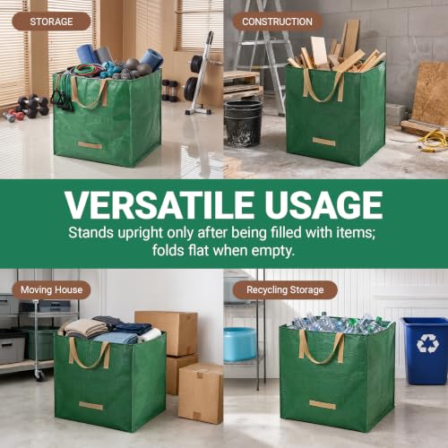 Yard Waste Bags, 135 Gallon Reusable Lawn and Leaf Bag 3 Pack