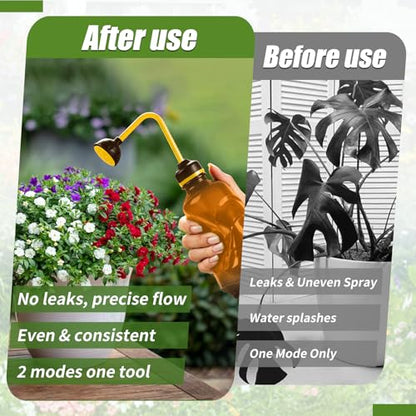 Precision Spout 0.45L Watering Can – Perfect for Delicate Seedlings - Potted Plants - Brown - color: Brown