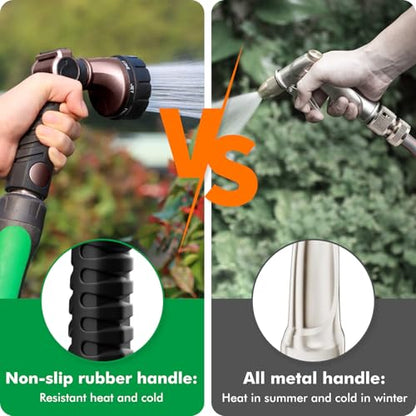 RESTMO Heavy Duty Hose Nozzle, Metal Garden Water Hose Sprayer - color: Oil Rubbed Bronze