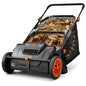 VEVOR Push Lawn Sweeper 21" Leaf & Grass Collector 3.5 cu. ft. Hopper Bag