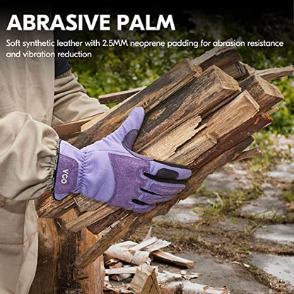 Vgo... Gardening Gloves Ladies,Safety Work Gloves,Touchscreen(Size L,Purple,SL7471) - color: Purple, size: Large