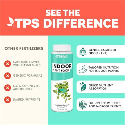 Indoor Plant Food, Complete Liquid Fertilizer for Houseplants, 8oz - size: 8 oz (1/2 Pint)