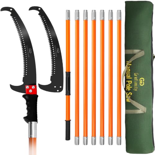 Manual Pole Saw, 27 Ft Tree Pruner