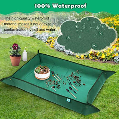 Plant Repotting Mat 43.3" x 29.5", Garden Potting Mat for Indoor