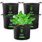 VIVOSUN 5-Pack 30 Gallon Plant Grow Bags Fabric Pots with Handles - color: Black, size: 30 Gallons