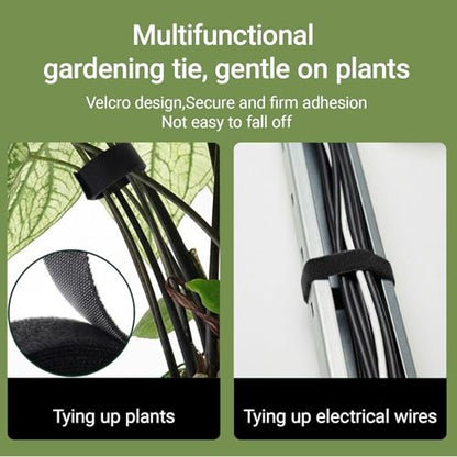 Soft Garden Cable Tie Tape-Reusable,for Climbing Plants Vines With Home Gardening Grips Effective Growing (82FT,Black) - color: Black, size: 82FT