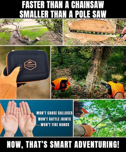 CAMPNDOOR High Limb Rope Saw 53 In - 360 Rope Chain Saw for Tree Limbs