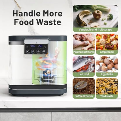 COSTWAY 4L Electric Composter for Kitchen with Auto-Cleaning, LED Display