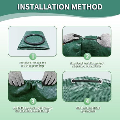 for 2 Pack-132 Gallon Reusable Yard Waste Bags Lawn and Leaf Bags - size: 1 Count (Pack of 2)