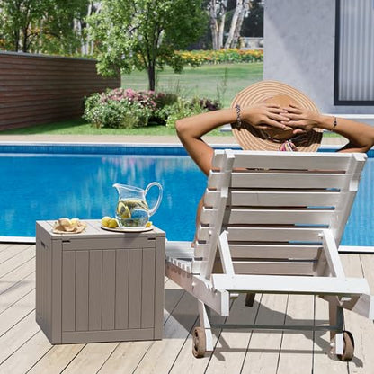 35 Gallon Outdoor Storage Box Waterproof Deck Box Patio Storage - color: Gray, style: 35Gallon-style2