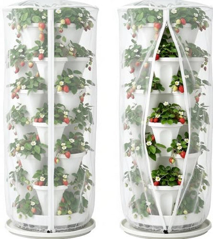 24"x59"Garden Netting with Zipper and Drawstring for Plant Cover Protection - size: 24"x59"