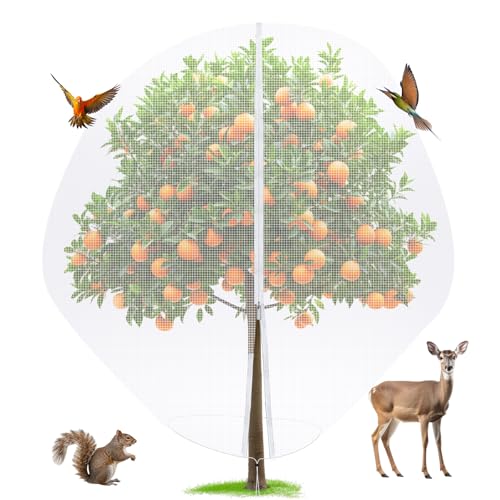 1 Pcs Large Fruit Tree Netting 10 X 10 Ft with Zipper Drawstring - size: 10 x 10 ft