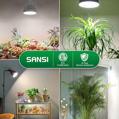 SANSI 32W Grow Light Bulb for Indoor Plants, 350W Equivalent, Full Spectrum - size: PPFD 423