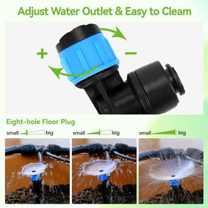 Vatony 20PCS Plant Self Watering Insert Spikes Device, Automatic Water Control System with Adjustable Drip Irrigation, Plastic, Special Feature: Automatic Watering (Blue) - color: Blue