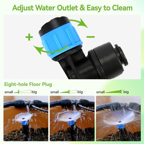 Vatony 20PCS Plant Self Watering Insert Spikes Device, Automatic Water Control System with Adjustable Drip Irrigation, Plastic, Special Feature: Automatic Watering (Blue) - color: Blue