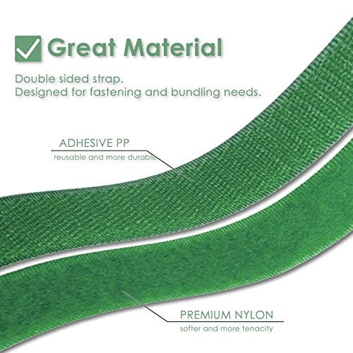 Garden Tie Green Tape, Plant Supports, Gentle On Plants (65.6ft × 0.6 inch, 1 roll, Green) - size: 65.6ft