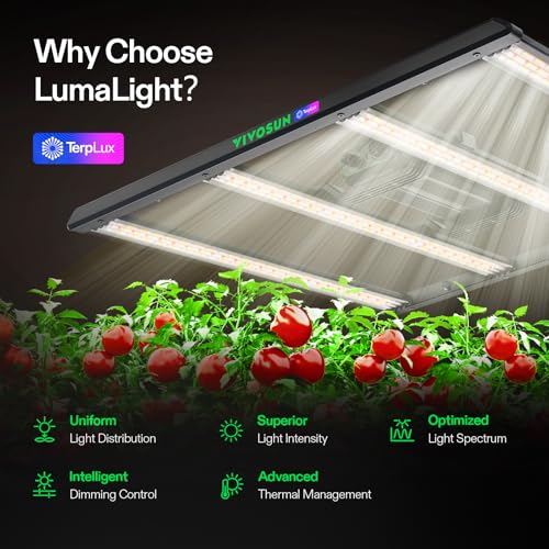 VIVOSUN LumaLight 320W LED Grow Light, Full Spectrum Indoor Plant Light - size: 3.1x3.1